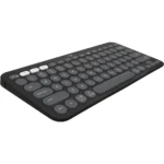Logitech Pebble Keys 2 K380s, Multi-Device Bluetooth Wireless Keyboard with Customizable Shortcuts, Slim and Portable (Black)