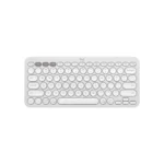 Logitech Pebble Keys 2 K380s, Multi-Device Bluetooth Wireless Keyboard with Customizable Shortcuts, Slim and Portable (Naval White)
