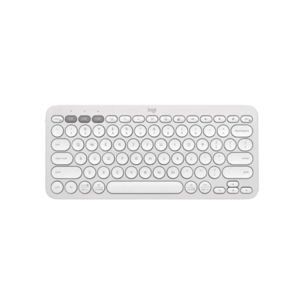 Logitech Pebble Keys 2 K380s, Multi-Device Bluetooth Wireless Keyboard with Customizable Shortcuts, Slim and Portable (Naval White)