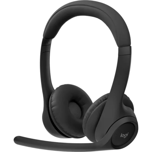 Logitech Zone 300 Wireless Bluetooth Headset with Noise-Canceling Microphone, Compatible with Windows, Mac, Chrome, Linux, iOS, iPadOS, Android – Midnight Black