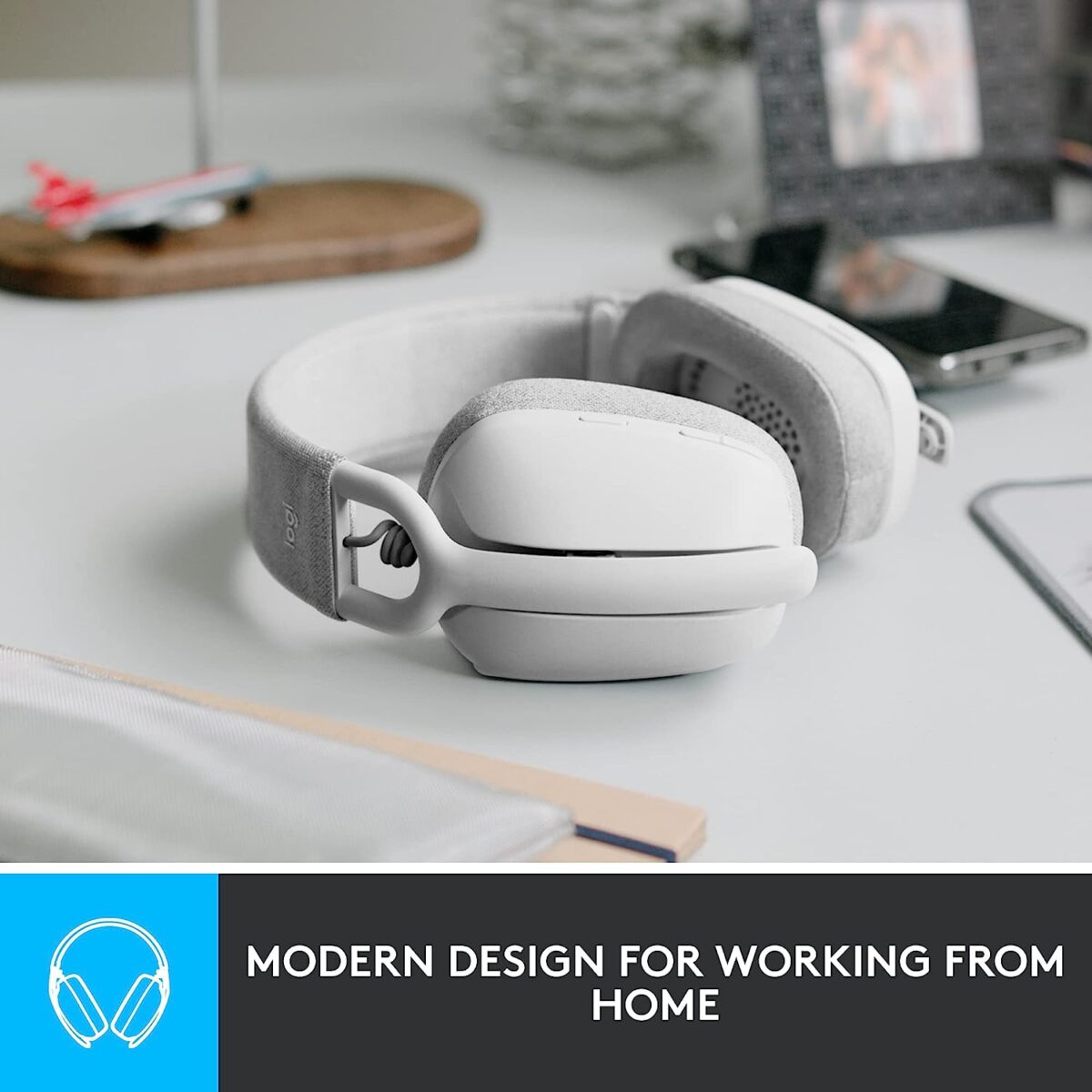 Logitech Zone Vibe 100 Lightweight Wireless Over Ear Headphones with Noise Canceling Microphone - Image 2