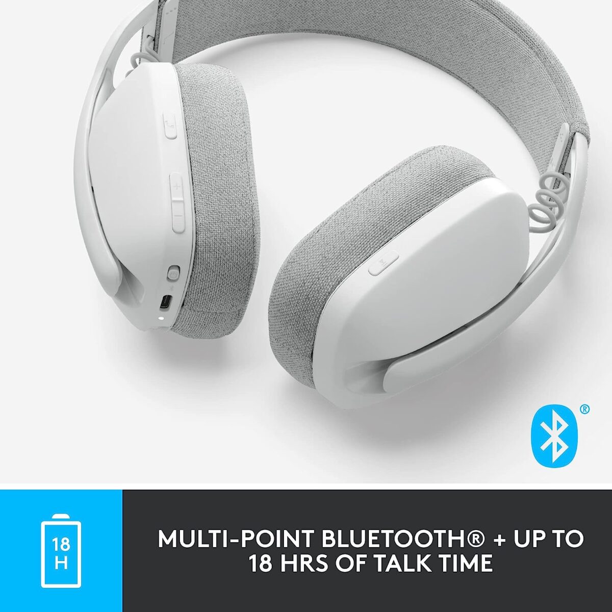 Logitech Zone Vibe 100 Lightweight Wireless Over Ear Headphones with Noise Canceling Microphone - Image 6