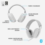Logitech Zone Vibe 100 Lightweight Wireless Over Ear Headphones with Noise Canceling Microphone - Image 7