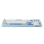 MechLands Vibe99 Wireless Mechanical Keyboard, TFT Screen, 98% Gasket Mounted, Double-shot PBT Keycaps, Hot Swappable, Three-Mode Connectivity – Blue – ML Cream Mint Switch - Image 3