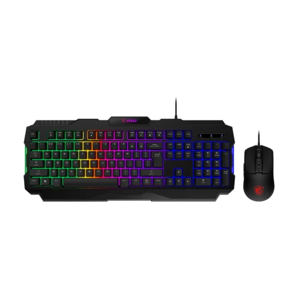 MSI Forge GK100 Combo – Gaming RGB Keyboard & Mouse Set, 19-Key Anti-Ghosting, 6400 DPI Optical Sensor