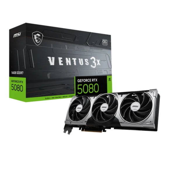 MSI Gaming GeForce RTX 5080 16G VENTUS 3X OC Graphics Card
