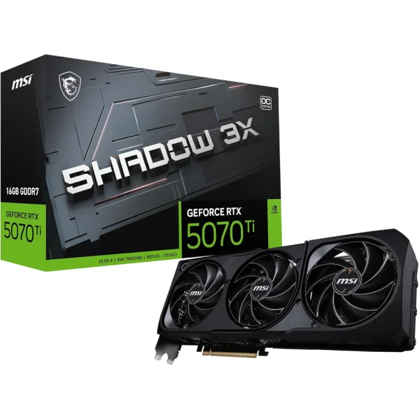 MSI Gaming GeForce RTX 5070 Ti 16G SHADOW 3X OC Graphics Card