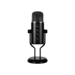 MSI IMMERSE GV60 Streaming Microphone, Plug & Play, 24bit/96kHz, 4D Pickup, For Singing, Podcasts, Interviews, Meetings, Gaming, Zero-latency, Built-in 3.5mm, 3m USB Cable, Dedicated Dials with Mic Mute Button