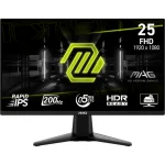 MSI MAG 255F E20 25-inch FHD 200Hz Rapid IPS Gaming Monitor, AI Vision, FreeSync Premium, HDR Ready, 0.5ms (GtG), HDMI, DisplayPort, VESA Mountable, Tilt, Black
