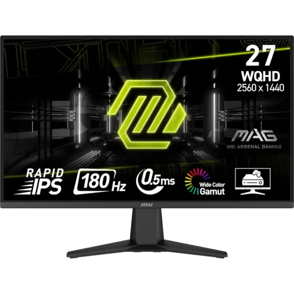 MSI MAG 275QF 27-inch 2K IPS 180Hz Gaming Monitor, 2560 x 1440 (QHD), 0.5ms Response Time, HDR Ready, HDMI, DP Port, Tilt Adjustable
