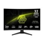 MSI MAG 321CQF E18 32-inch QHD 180Hz Rapid VA Curved Gaming Monitor, Adaptive-Sync, HDMI, DisplayPort, VESA Mountable, Tilt, 0.5ms (GtG), Black