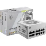 MSI MAG A850GL PCIE 5 & ATX 3.0 Gaming Power Supply - Full Modular - 80 Plus Gold Certified 850W - Compact Size - ATX - White