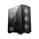 MSI MAG Forge M100A Micro-ATX Tower Tempered Glass Gaming PC Case (Black, 4 x 120mm Auto-RGB Fans, USB 3.2 Gen 1 Type-A, Magnetic Dust Filter, Micro-ATX, Mini-ITX) - Image 5