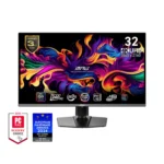 MSI MPG 321URX QD-OLED, 32in 4K UHD Quantum Dot OLED Gaming Monitor, 3840 x 2160, 0.03ms, 240Hz, True Black HDR 400, 90W USB Type C, HDMI, DP Port