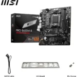 MSI PRO B650M-B Micro-ATX Motherboard (Supports AMD Ryzen 7000 Series Processors, AM5 - DDR5 Memory Boost 6800+MHz/OC, 1 x PCIe 4.0 x16, 1 x M.2 Gen4, 2.5G LAN) - Image 7