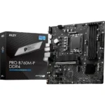 MSI PRO B760M-P DDR4 ProSeries Motherboard (Supports 12th/13th Gen Intel Processors, LGA 1700, DDR4, PCIe 4.0, M.2, Gbps LAN, USB 3.2 Gen2, mATX)