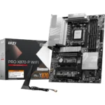 MSI PRO X870-P WiFi DDR5 AM5 Motherboard (AMD Ryzen 9000/8000/7000 Series Processors, PCIe 5.0, M.2 Gen5, SATA 6Gb/s, USB 40Gbps, HDMI/DP, Wi-Fi 7, Bluetooth 5.4, 5Gbps LAN, ATX)