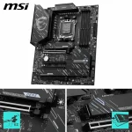 MSI PRO X870 Gaming Plus WiFi Motherboard, ATX - Supports AMD Ryzen 9000/8000/7000 Processors, AM5-60A SPS VRM, DDR5 Memory Boost 8200+ MT/s (OC), PCIe 5.0 x16 & 4.0 x16, M.2 Gen5, Wi-Fi 7, 5G LAN - Image 3
