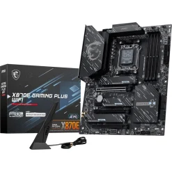 MSI X870E GAMING PLUS WiFi AM5 DDR5 Gaming Motherboard (AMD Ryzen 9000/8000/7000 Series Processors, PCIe 5.0, M.2 Gen5, SATA 6Gb/s, USB 40Gbps, HDMI, Wi-Fi 7, Bluetooth 5.4, 5Gbps LAN, ATX)