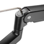 MXG BMA-12U Single Monitor Premium Aluminum Spring-Assisted With 3.0 USB Cable Monitor Arm - Matte Black - Image 5