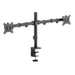 MXG BMA-24P Dual Monitor Steel Articulating Monitor Mount Matte Black - Image 2