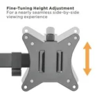 MXG BMA-24P Dual Monitor Steel Articulating Monitor Mount Matte Black - Image 8