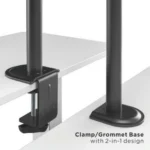 MXG BMA-24P Dual Monitor Steel Articulating Monitor Mount Matte Black - Image 9