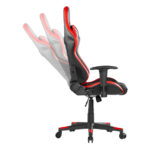 MXG GCH-01 Large Diamound Quilted PU with Headrest and Lumbar Support Gaming Chair - Black/Red - Image 4