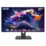 MXG P27IU-4K 27inch IPS 4K (3840×2160) Color Accurate 10bit Professional Monitor with USB Type-C 65W, Hydraulic Stand