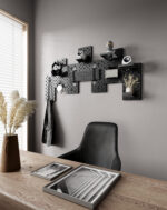 MXG PB-07 Wall Mounted Modular Gaming 7Pcs Pegboards - Black