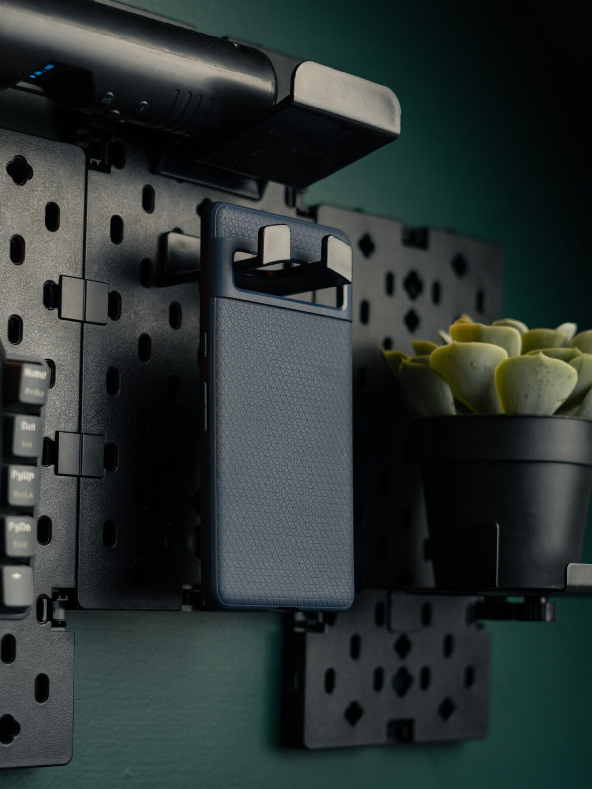 MXG PB-07 Wall Mounted Modular Gaming 7Pcs Pegboards - Black - Image 2