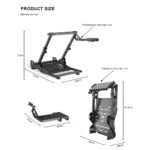 PXN A10 PC Racing Wheel Stand - Simulator Cockpit Wheel Stand Racing Steering Shifter Mount fit for VD4 VD6 V99 V10 V12 Lite G29 G920 G923 R3 R5 T300 (Gaming Wheel, Pedals & Shifters Not Included) - Image 2