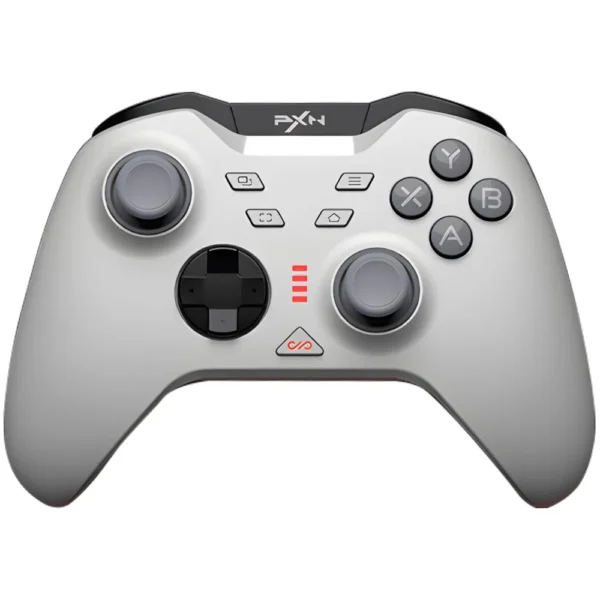 PXN P5 Wireless Gaming Controller, Hall Effect Joystick, Hall Triggers, Dual Vibrators, APP, POM, Wake-up, 4-Macro, 3-Mode(2.4G/BT/SW), for PC, Switch, Android, iOS - White