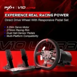 PXN V10 Ultra Racing Wheel, 3.2Nm Direct Drive Torque, Multi-Platform Compatible for PC, Xbox, PS - Image 4
