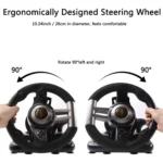 PXN V3 PRO Gaming Racing Wheel With Pedal FOR PC XBOX PLAYSTATION - Black - Image 4