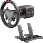 PXN VD4 Bundle Racing Setup with 4Nm Direct Drive Servo Motor Base, 11" W AS Racing Wheel & PD HM Brake & Throttle Pedals, Force Feedback Steering Wheel