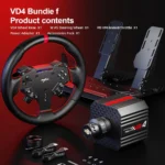 PXN VD4 Bundle Racing Setup with 4Nm Direct Drive Servo Motor Base, 11" W AS Racing Wheel & PD HM Brake & Throttle Pedals, Force Feedback Steering Wheel - Image 5