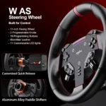 PXN VD4 Bundle Racing Setup with 4Nm Direct Drive Servo Motor Base, 11" W AS Racing Wheel & PD HM Brake & Throttle Pedals, Force Feedback Steering Wheel - Image 3