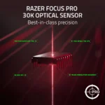 Razer DeathAdder V3 Pro Wireless Gaming Mouse + Hyperpolling Wireless Dongle: 63g Ultra Lightweight - Focus Pro 30K Optical Sensor - Optical Switches Gen-3-5 Programmable Buttons - Black - Image 4