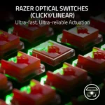 Razer DeathStalker V2 Pro Wireless Gaming Keyboard: Low-Profile Optical Switches - Linear Red - HyperSpeed Wireless & Bluetooth 5.0 - Up to 200 Hrs - Ultra-Durable Coated Keycaps - Chroma RGB - Image 3