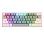 REDRAGON Fizz Pro K616 RGB Bluetooth wireless USB 2.4G 3 mode Mechanical Gaming Keyboard - Red Switches - Grey/White