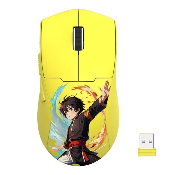 Redragon K1NG MAX M918 PRO 1K Hz 3-Mode Wireless Gaming Mouse - Yellow