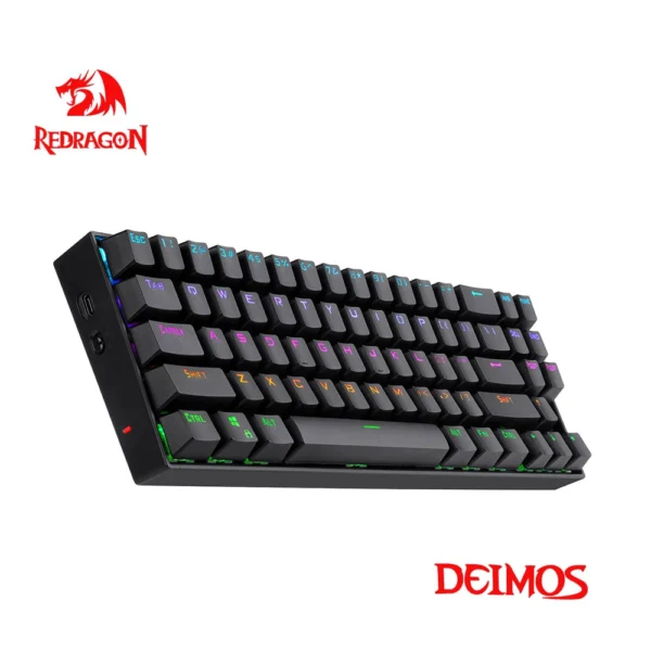 Redragon K599-KRS Deimos Dual Mode RGB Mechanical Keyboard | Dust-Proof Red | Wireless & Wired