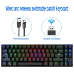 Redragon K599-KRS Deimos Dual Mode RGB Mechanical Keyboard | Dust-Proof Red | Wireless & Wired - Image 2