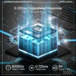 Redragon K617 Fizz Rapid Trigger Gaming Keyboard - Mist Grey - 60% 61 Keys Wired Mechanical Keyboard w/Hyper-Fast Actuation, Dedicated Magnetic Switch, Actuation Point Adjustable, 8K Hz Polling Rate - Image 5