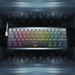Redragon K617 Fizz Rapid Trigger Gaming Keyboard - Mist Grey - 60% 61 Keys Wired Mechanical Keyboard w/Hyper-Fast Actuation, Dedicated Magnetic Switch, Actuation Point Adjustable, 8K Hz Polling Rate - Image 2
