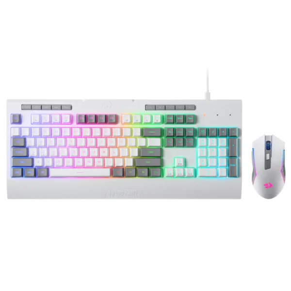 Redragon S151 Membrane Gaming Keyboard & Mouse Wired Combo - White