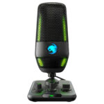 ROCCAT Torch USB Microphone, Studio-Grade Audio, PC Computer Gaming Wired Mic, RGB AIMO Lighting with Indicator, For Streaming, Recording, Podcasting, Quick Mute, Boom Arm Compatible, Black