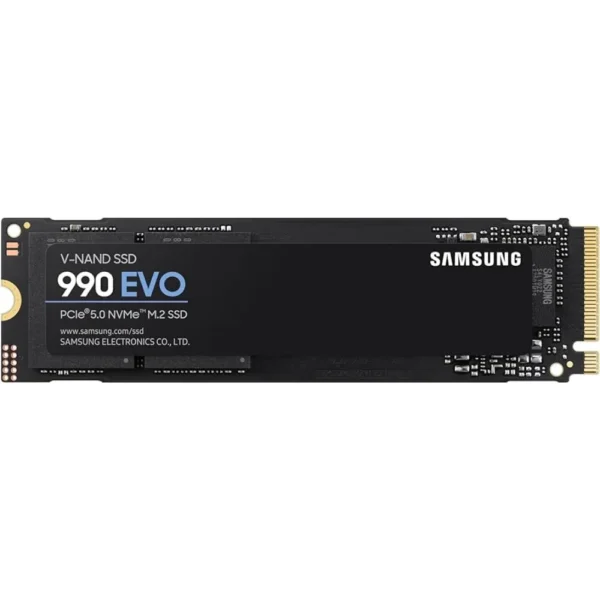 SAMSUNG 990 EVO Series - 1TB PCIe Gen5 X2, Gen4 X4 NVMe - NAND Flash Memory - M.2 Internal SSD