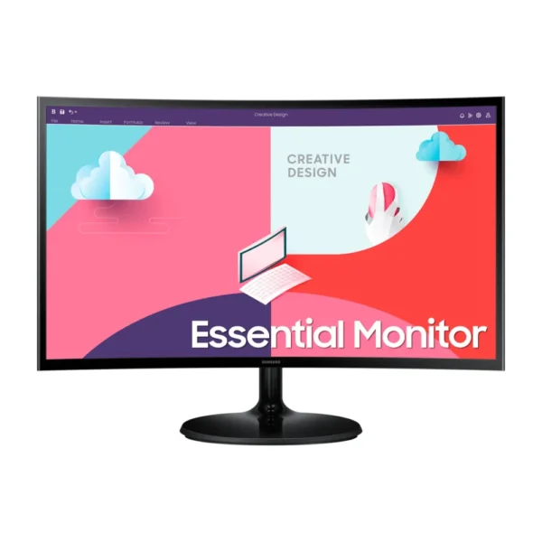 Samsung LS24C360EAMXUE S3 S36C 24in FHD, VA, 1800R Screen Curvature, 75Hz, AMD FreeSync, Essential Curved Monitor